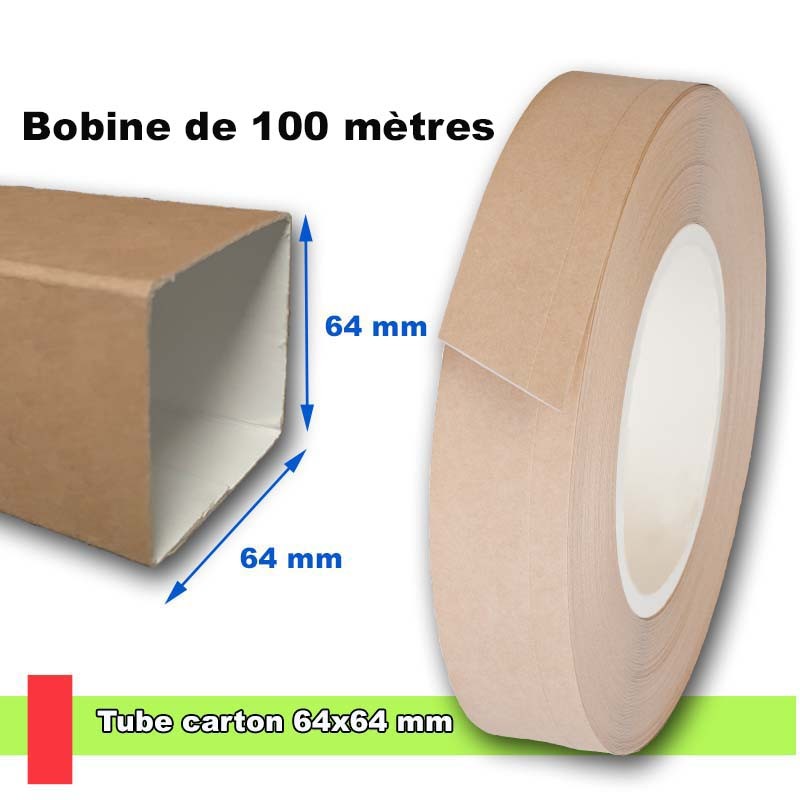 Tube carré brun sans stries 64x64 mm, livré en bobine de 100 mètres Tube carré brun sans stries 64x64 mm, livré en bobine de 100 mètres